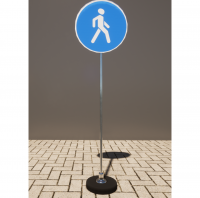 Знак дорожный "Пешеходная дорожка" 4.5.1 типоразмер 40 на стойке с основанием 3кг - fgospostavki.ru - Челябинск