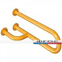 Поручень настенный не откидной с боковой опорой "Антибак" 600 х 135 х 120 миллиметров - fgospostavki.ru - Челябинск