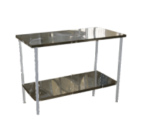 Стол на металлическом каркасе с полкой 900*1200*750(900) - fgospostavki.ru - Челябинск