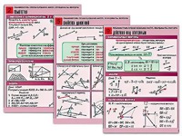 Комплект таблиц по геометрии "Планиметрия. Преобразования фигур. Координаты. Векторы" (10 таблиц, А1, ламинированные) - fgospostavki.ru - Челябинск