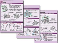 Комплект таблиц по геометрии "Стереометрия. Многогранники" (8 таблиц, А1, ламинированные) - fgospostavki.ru - Челябинск