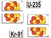 Модель-аппликация "Деление урана. Цепная ядерная реакция" (ламинированная) - fgospostavki.ru - Челябинск