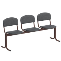 Блок стульев 3-х местный с не откидывающимися сидениями (ткань) - fgospostavki.ru - Челябинск