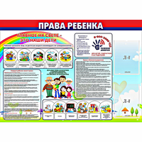 Стенд "Права ребенка" с 2 карманами - fgospostavki.ru - Челябинск