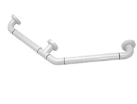 Поручень угловой трехопорный с антибактериальным покрытием (белая) - fgospostavki.ru - Челябинск