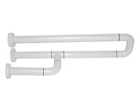 Поручень неоткидной трёхопорный с антибактериальным покрытием (белый) - fgospostavki.ru - Челябинск