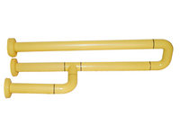 Поручень неоткидной трёхопорный с антибактериальным покрытием (желтый) - fgospostavki.ru - Челябинск