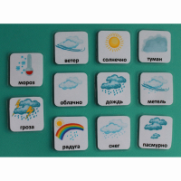 Набор карточек "Погода" (с рисунками) - fgospostavki.ru - Челябинск