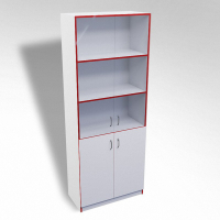 Стеллаж полуоткрытый А-310 ТР со стеклом ЛДСП  - fgospostavki.ru - Челябинск