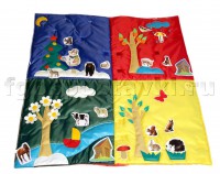 Дидактический коврик "Времена года" с дополнительными аппликациями животных - fgospostavki.ru - Челябинск