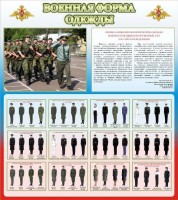 Стенд "Военная форма одежды (герб РФ) " - fgospostavki.ru - Челябинск