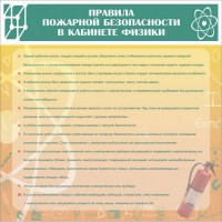 Стенд "Правила пожарной безопасности в кабинете физики" - fgospostavki.ru - Челябинск