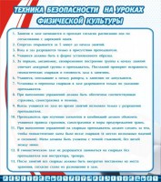 Стенд "Техника безопасности на уроках физкультуры" - fgospostavki.ru - Челябинск