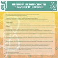 Стенд "Правила безопасности в кабинете физики" - fgospostavki.ru - Челябинск