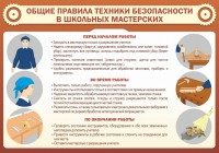 Стенд "Общие правила техники безопасности в школьных мастерских" - fgospostavki.ru - Челябинск