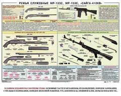 Плакат "Ружья служебные МР-133С, МР-153С, Сайга-410КВ" - fgospostavki.ru - Челябинск