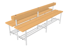 Скамья для раздевалок двухсторонняя с спинкой (2 метра) - fgospostavki.ru - Челябинск