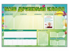 Стенд-уголок магнитно-маркерный "Наш дружный класс" - fgospostavki.ru - Челябинск