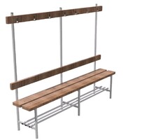 Скамья для раздевалок односторонняя с вешалкой (1,5 метра) - fgospostavki.ru - Челябинск