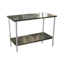 Стол на металлическом каркасе с полкой 900*1500*750(900) - fgospostavki.ru - Челябинск