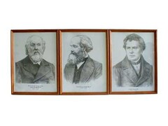 Портреты выдающихся физиков (деревянная рамка, под стеклом) - fgospostavki.ru - Челябинск