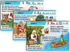 Комплект таблиц для нач. шк. "Обучение грамоте. Алфавит в загадках, пословицах" (32 таб., А1, лам.) - fgospostavki.ru - Челябинск