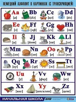 Таблица демонстрационная "Немецкий алфавит в картинках" (винил 70*100) - fgospostavki.ru - Челябинск