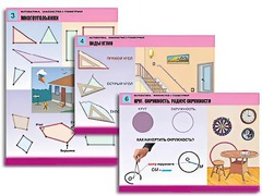 Комплект таблиц "Математика. Знакомство с геометрией" (6 таблиц, формат А1, ламинированные) - fgospostavki.ru - Челябинск