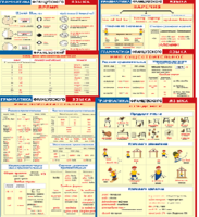 Комплект таблиц "Грамматика французского языка (9 листов)" (100х140 сантиметров, винил) - fgospostavki.ru - Челябинск