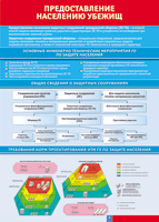 Таблица "Предоставление населению убежищ" (100х140 сантиметров, винил) - fgospostavki.ru - Челябинск