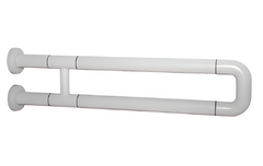 Поручень неоткидной двухопорный с антибактериальным покрытием (белый) - fgospostavki.ru - Челябинск