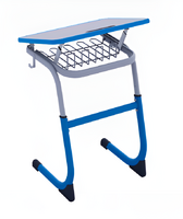 Парта одноместная регулируемая по высоте (наклонная столешница) с антивандальной кромкой - fgospostavki.ru - Челябинск