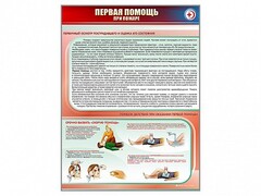 Стенд "Первая помощь при пожаре" - fgospostavki.ru - Челябинск