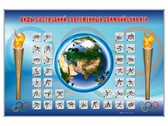 Магнитно-маркерная доска "Олимпийские виды спорта" с комплектом тематических магнитов - fgospostavki.ru - Челябинск