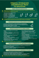 Стенд "Правила выполнения лабораторных работ по биологии" Вариант 1 - fgospostavki.ru - Челябинск