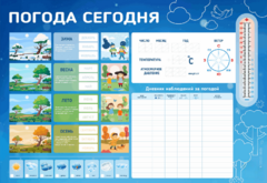 Стенд-уголок маркерный "Погода сегодня" - fgospostavki.ru - Челябинск