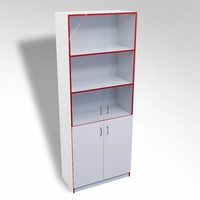 Стеллаж полуоткрытый А-310 ТР со стеклом ЛДСП  - fgospostavki.ru - Челябинск