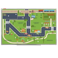 Магнитно-маркерная доска "Безопасный маршрут школьника" (дом-школа-дом) с комплектом тематических магнитов КМ-17 - fgospostavki.ru - Челябинск