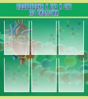 Стенд "Подготовка к ЕГЭ и ОГЭ по биологии" Вариант 1 - fgospostavki.ru - Челябинск