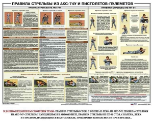 Плакат "Правила стрельбы из АКС-74У и пистолетов-пулеметов" - fgospostavki.ru - Челябинск