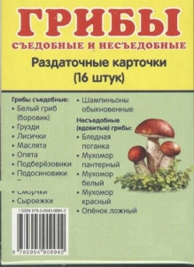 Раздаточные карточки "Грибы съедобные и не съедобные" - fgospostavki.ru - Челябинск