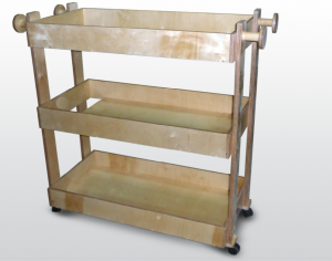 Тележка для спортинвентаря и игрушек (3 полки) 115х50х90см (фанера лак) - fgospostavki.ru - Челябинск