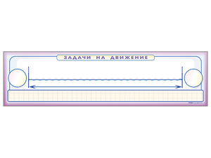 Панно (демонстрационное) магнитно-маркерное "Задачи на движение" + комплект тематических магнитов - fgospostavki.ru - Челябинск