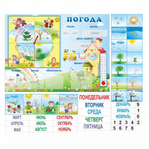 Стенд "Погода" с карманами для вставок - fgospostavki.ru - Челябинск