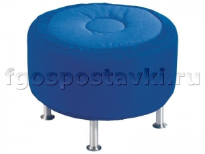 Пуф круглый на хромированных ножках - fgospostavki.ru - Челябинск
