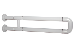 Поручень неоткидной двухопорный с антибактериальным покрытием (белый) - fgospostavki.ru - Челябинск