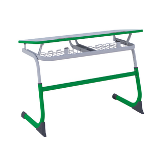 Парта SMARTY двухместная регулируемая по высоте (наклонная столешница) с антивандальной кромкой - fgospostavki.ru - Челябинск