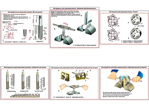 Плакаты ПРОФТЕХ "Инструменты для нарезания резьбы" (6 пл, винил, 70х100) - fgospostavki.ru - Челябинск