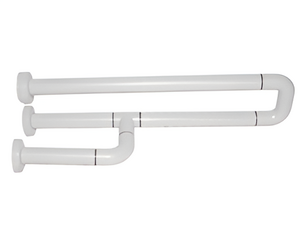 Поручень неоткидной трёхопорный с антибактериальным покрытием (белый) - fgospostavki.ru - Челябинск