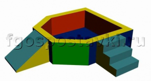 Сухой бассейн "Крепость" 1,5х1,2 метра - fgospostavki.ru - Челябинск